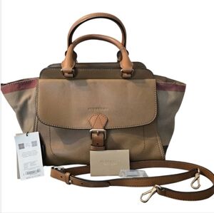 Burberry Harcourt Medium Mega Check Tote In EUC
